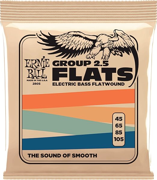 Ernie Ball Flatwound Electric Bass Strings, New, Action Position Back
