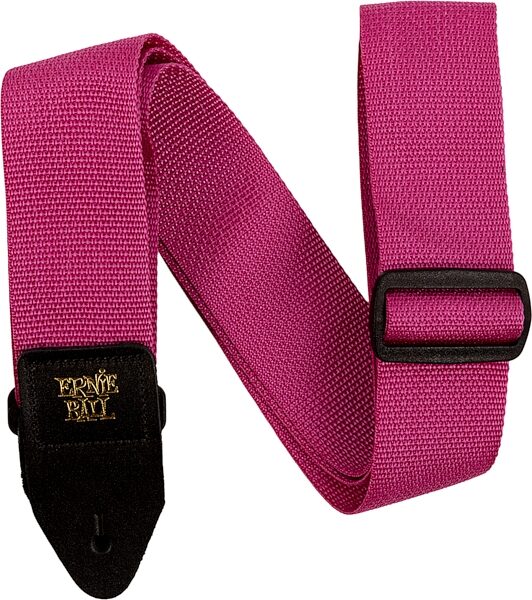 Ernie Ball Polypro Guitar Strap, Raspberry, Action Position Back