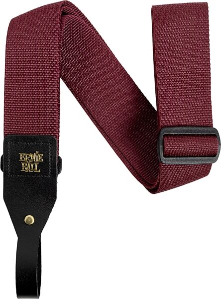 Ernie Ball P05365 Polypro Acoustic Guitar Strap, Burgundy, P05367, Action Position Back