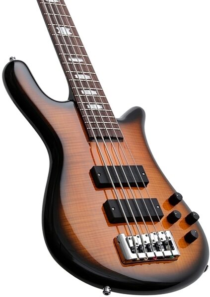 Spector Euro5 LX Electric Bass, 5-String (with Gig Bag), Tobacco Sunburst Angle