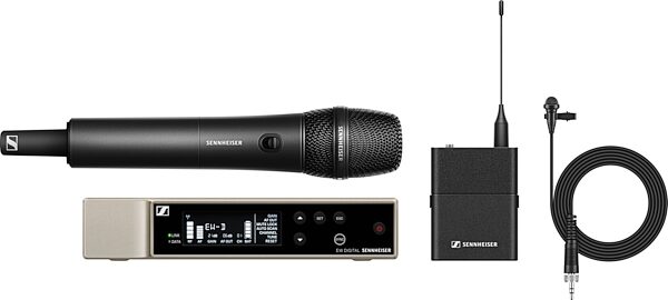 Sennheiser EW-D ME 2/835-S Combo Set Wireless Microphone System, Band Q1-6 (470.2-526 MHz), Action Position Front
