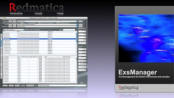 Redmatica ExsManager Pro Software (Macintosh), Screenshot