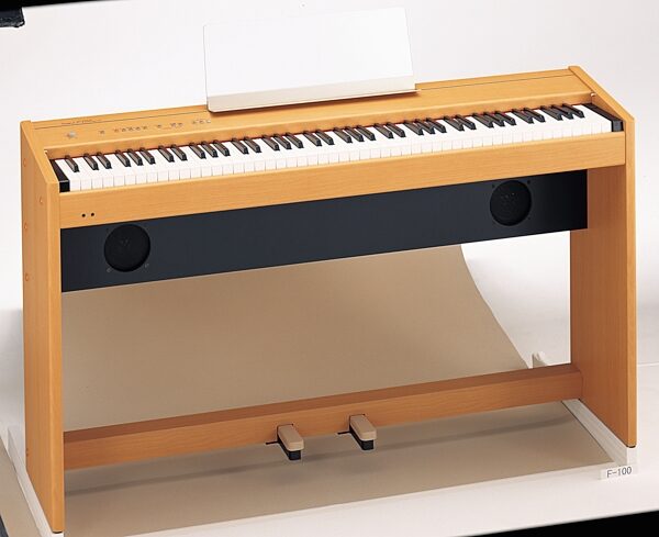 Roland F100 88-Key Digital Piano with Stand and Speakers, Diagonal View