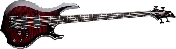 ESP LTD F-1004FM Electric Bass, See-Thru Black Cherry Sunburst, Action Position Back