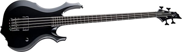 ESP LTD F-4 Electric Bass Guitar, Black Metal, Action Position Back