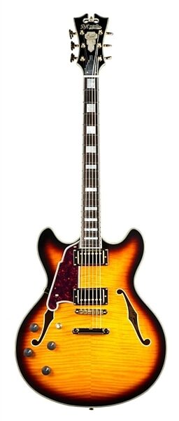 D'Angelico EX-DC Semi-Hollowbody Electric Guitar, Left-Handed, Vintage Sunburst