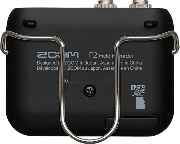 Zoom F2 Digital Field Recorder with Lavalier Microphone, Warehouse Resealed, Rear