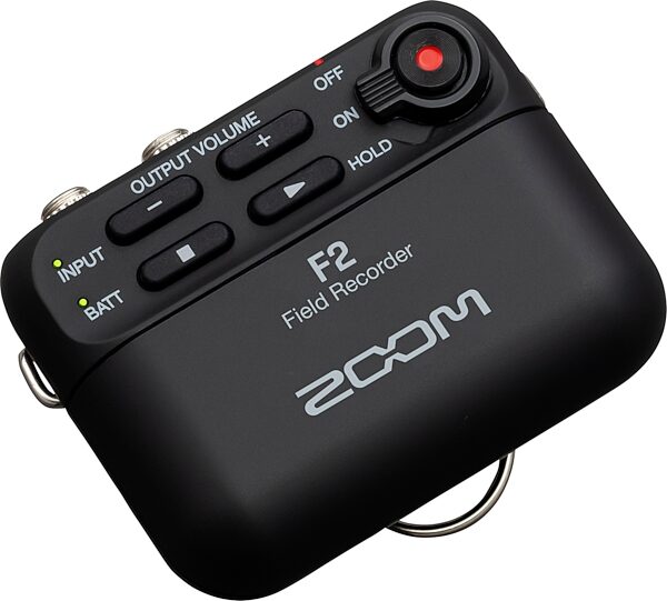 Zoom F2 Digital Field Recorder with Lavalier Microphone, New, Angle