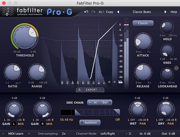 FabFilter Pro-G Audio Plug-in, Digital Download, Screenshot Front