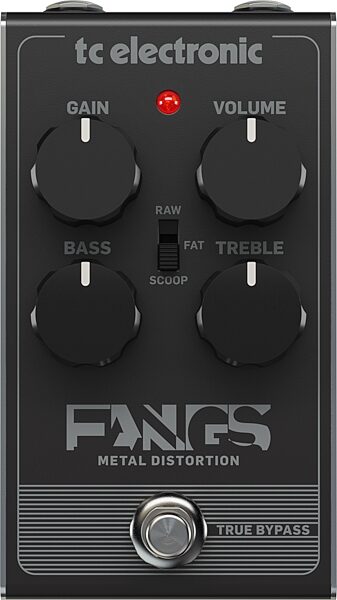 TC Electronic Fangs Metal Distortion Pedal, Action Position Back