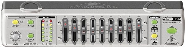 Behringer FBQ800 Ultra Compact 9-Band Graphic Equalizer with FBQ, Main