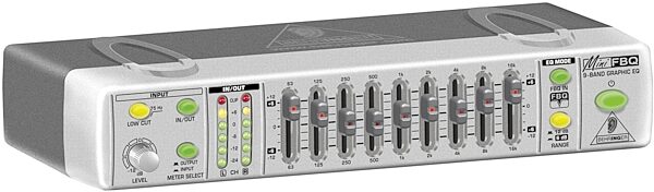Behringer FBQ800 Ultra Compact 9-Band Graphic Equalizer with FBQ, Left