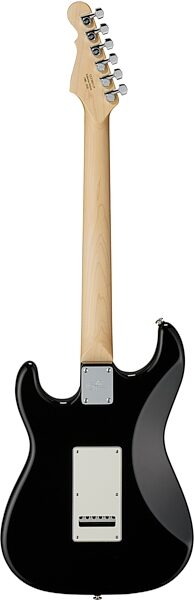 G&L Fullerton Deluxe Legacy Electric Guitar, with Maple Fingerboard (with Gig Bag), Jet Black, Blemished, Action Position Back