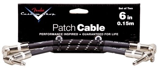 Fender Guitar Instrument Patch Cable, Black Tweed