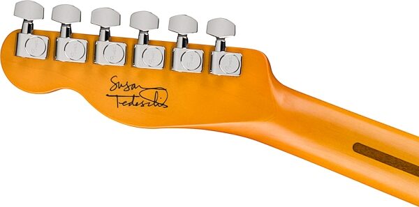 Fender Susan Tedeschi Telecaster Electric Guitar (with Case), Aged Carribbean, Action Position Back