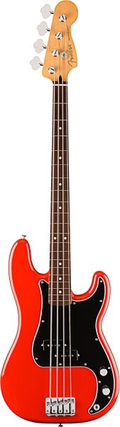 Fender Player II Precision Electric Bass, with Rosewood Fingerboard, Coral Red, Action Position Back