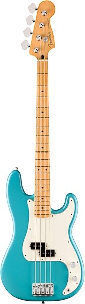 Fender Player II Precision Electric Bass, with Maple Fingerboard, Aquatone Blue, Action Position Back