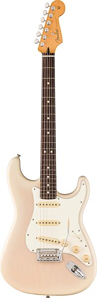 Fender Player II Stratocaster Chambered Ash Electric Guitar, White Blonde, Action Position Back