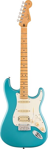 Fender Player II Stratocaster HSS Electric Guitar, with Maple Fingerboard, Aquatone Blue, Action Position Back