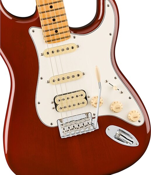 Fender Player II Stratocaster HSS Chambered Mahogany Electric Guitar, Mocha Burst, Action Position Back