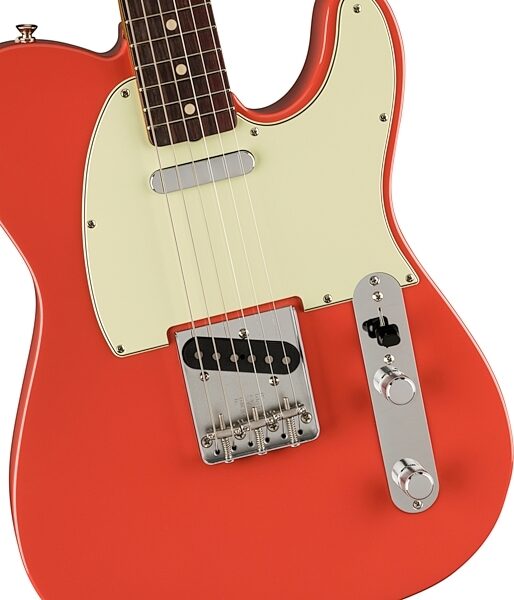 Fender Vintera II '60s Telecaster Electric Guitar, Rosewood Fingerboard (with Gig Bag), Fiesta Red, Action Position Back
