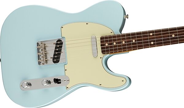 Fender Vintera II '60s Telecaster Electric Guitar, Rosewood Fingerboard (with Gig Bag), Sonic Blue, Action Position Back