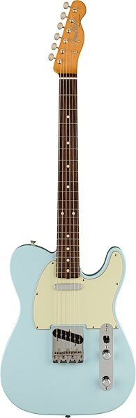 Fender Vintera II '60s Telecaster Electric Guitar, Rosewood Fingerboard (with Gig Bag), Sonic Blue, Action Position Back