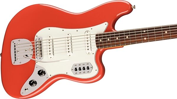 Fender Vintera II '60s VI Electric Bass (with Gig Bag), Fiesta Red, Action Position Back