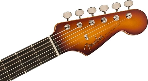 Fender Limited Edition Suona Stratocaster Thinline Electric Guitar (with Case), Violin Burst, Action Position Back