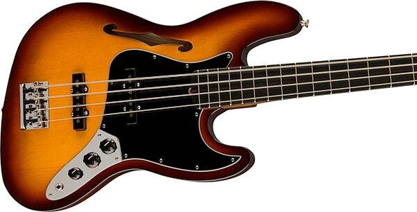 Fender Limited Edition Suona Jazz Thinline Electric Bass (with Case), Violin Burst, Action Position Back