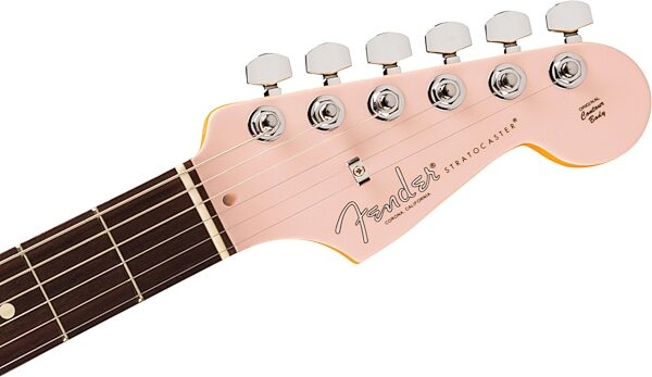 Fender Limited Edition American Pro II Stratocaster Electric Guitar, Rosewood Fingerboard (with Case), Shell Pink, Action Position Back
