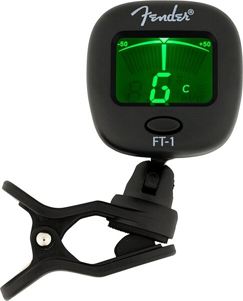 Fender FT1 Pro Clip-On Digital Chromatic Tuner, Black, Action Position Back