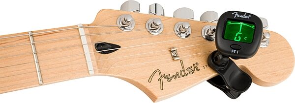 Fender FT1 Pro Clip-On Digital Chromatic Tuner, Black, Action Position Back