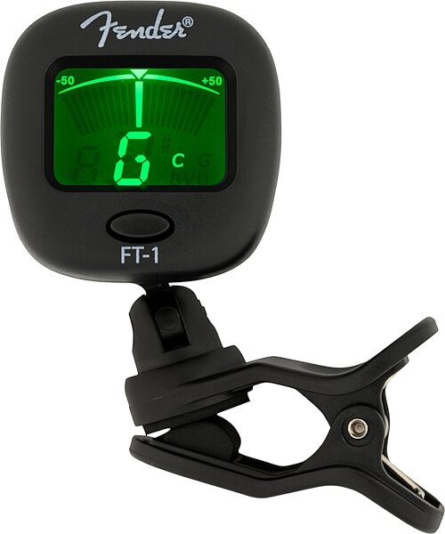 Fender FT1 Pro Clip-On Digital Chromatic Tuner, Black, Action Position Back