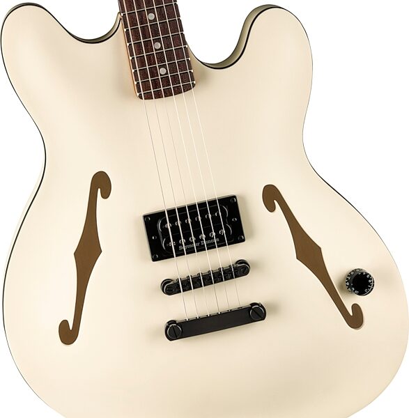Fender Tom DeLonge Starcaster Electric Guitar, Olympic White, Action Position Back