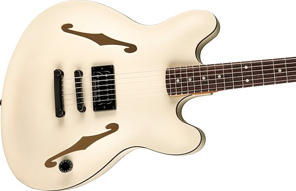 Fender Tom DeLonge Starcaster Electric Guitar, Olympic White, Action Position Back