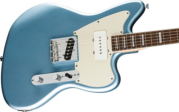 Squier Limited Edition Paranormal Offset Telecaster SJ Electric Guitar, Ice Blue, Action Position Back