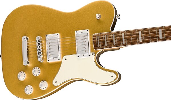 Squier Limited Edition Paranormal Troublemaker Telecaster Deluxe Electric Guitar, Aztec Gold, Action Position Back