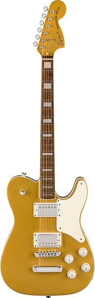 Squier Limited Edition Paranormal Troublemaker Telecaster Deluxe Electric Guitar, Aztec Gold, Action Position Back