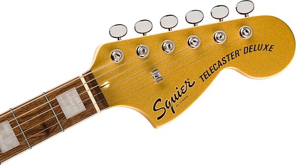 Squier Limited Edition Paranormal Troublemaker Telecaster Deluxe Electric Guitar, Aztec Gold, Action Position Back