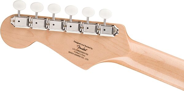 Squier Limited Edition 50th Anniversary Hello Kitty Stratocaster Electric Guitar (with Gig Bag), Action Position Back