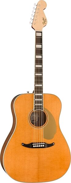 Fender King Vintage Acoustic-Electric Guitar (with Case), Aged Natural, Open Box (Very Good), Action Position Back