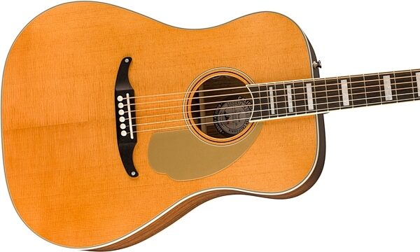 Fender King Vintage Acoustic-Electric Guitar (with Case), Aged Natural, Open Box (Very Good), Action Position Back