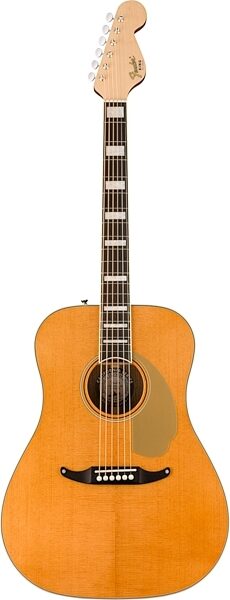 Fender King Vintage Acoustic-Electric Guitar (with Case), Aged Natural, Open Box (Very Good), Action Position Back