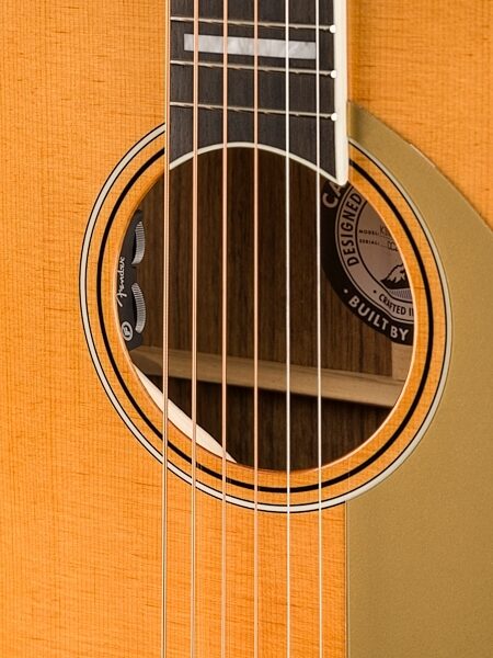 Fender King Vintage Acoustic-Electric Guitar (with Case), Aged Natural, Open Box (Very Good), Action Position Back