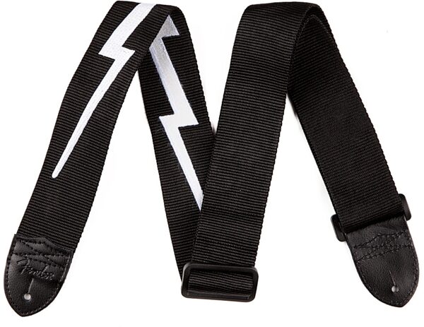 Fender Nylon Guitar Strap, Lightning Bolt, Action Position Back