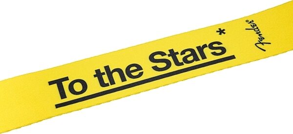 Fender Tom DeLonge "To the Stars" Guitar Strap, Graffiti Yellow, Action Position Back