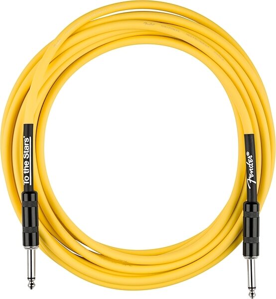 Fender Tom DeLonge To The Stars Instrument Cable, Graffiti Yellow, 10 foot, Action Position Back