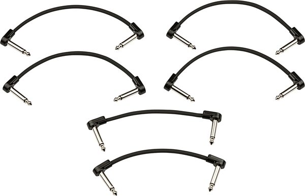 Fender Blockchain Patch Cable Kit, Black, XS, 6-Piece, Main