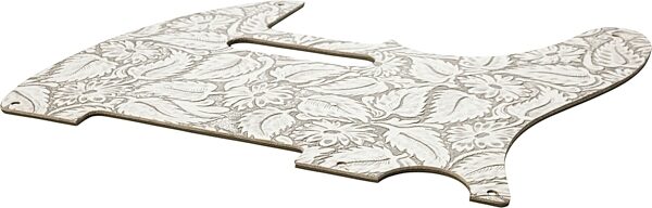 Fender Waylon Jennings Telecaster Leather Pickguard, White, Action Position Back